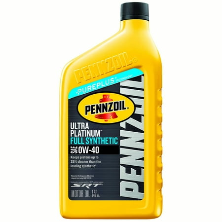 (3 Pack) Pennzoil Ultra Platinum 0W-40 Full Synthetic Motor Oil, 1 (Best 0w40 Synthetic Oil)