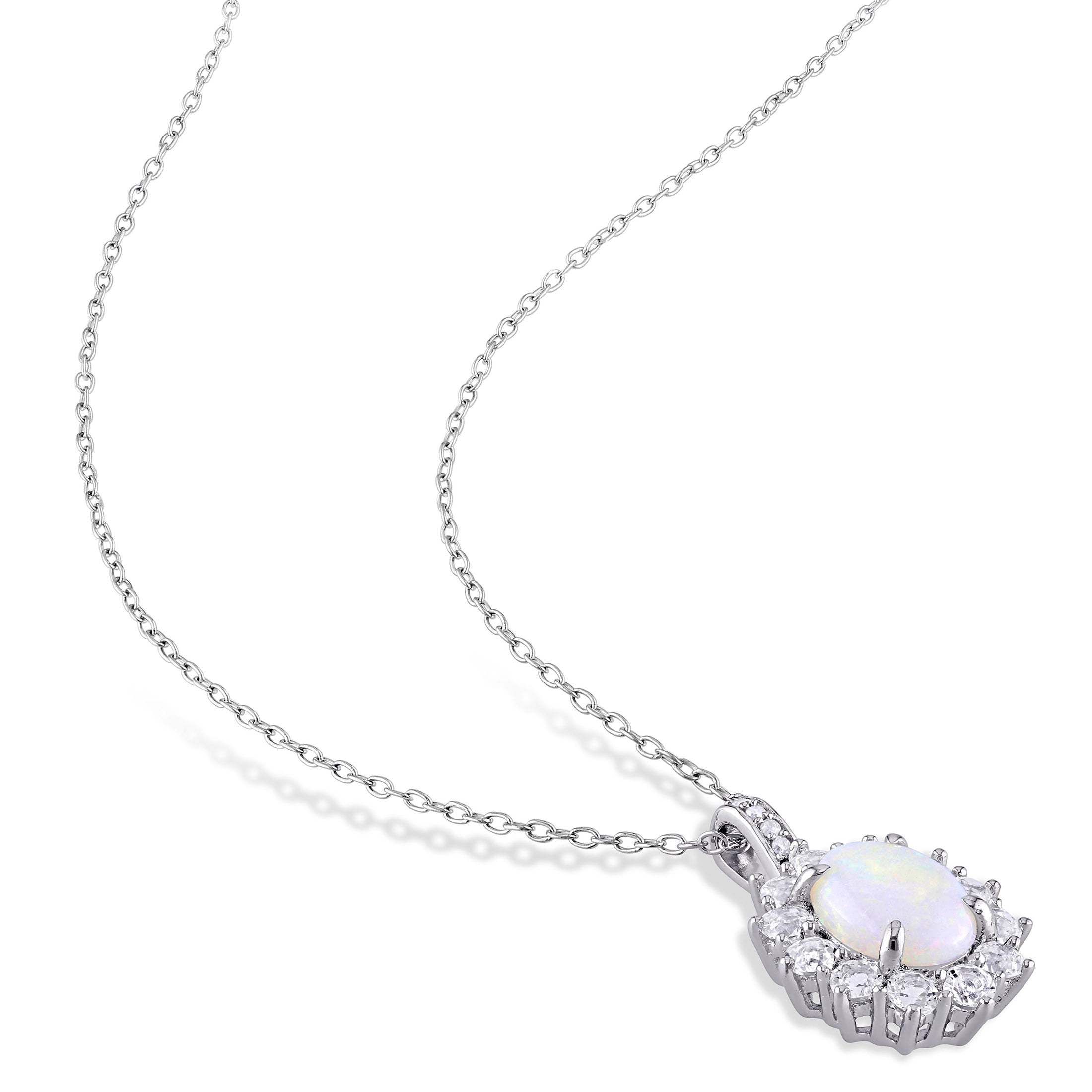 Everly Women's Opal Sterling Silver Jewelry Set