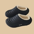 thumbnail image 5 of QQAMB Slippers for Women Waterproof Winter Warm Soft Cozy Fuzzy Indoor Outdoor Striped Slip-On House Slippers, 5 of 6