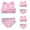 Pink 3pcs, variant on LYMAYTER Girls Lightweight Breathable Cotton Training Bra Set Elastic Soft Everyday Underwear