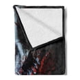 thumbnail image 2 of Zombie Soft Flannel Fleece Throw Blanket, Scary Dead Woman with a Bloody Tool Evil Fantasy Gothic Mystery Halloween Picture, Cozy Plush for Indoor and Outdoor Use, 50" x 70", Multicolor, by Ambesonne, 2 of 5