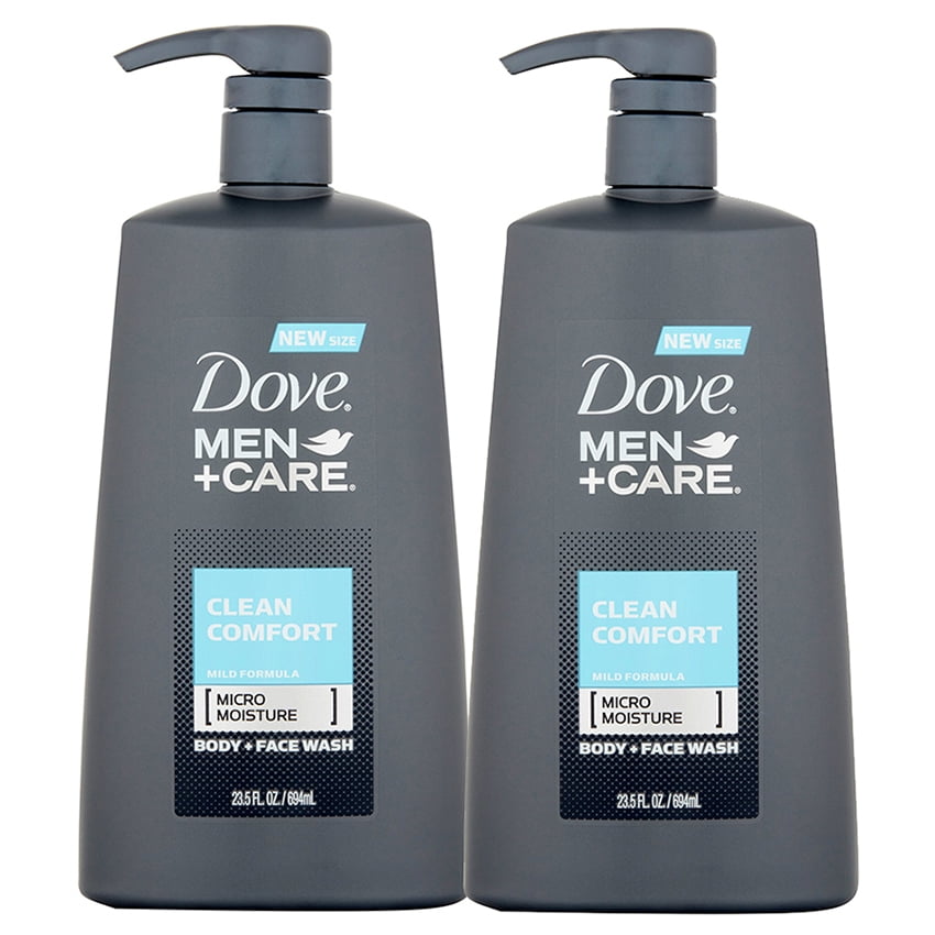 (2 Pack) Dove Men+Care Clean Comfort Body Wash Pump 23.5 oz Walmart