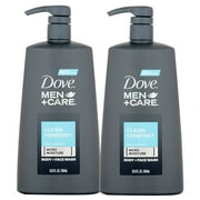 (2 pack) (2 Pack) Dove Men+Care Clean Comfort Body Wash Pump 23.5 oz