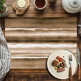 thumbnail image 2 of Placemats Set of 6, Abstract Waves Place Mats Stripes Watercolor Ombre Brown Tablemats Washable Placemat Table Decoration for Kitchen Table Dinner Party Home Decor Indoor Outdoor 13x19 Inch, 2 of 9