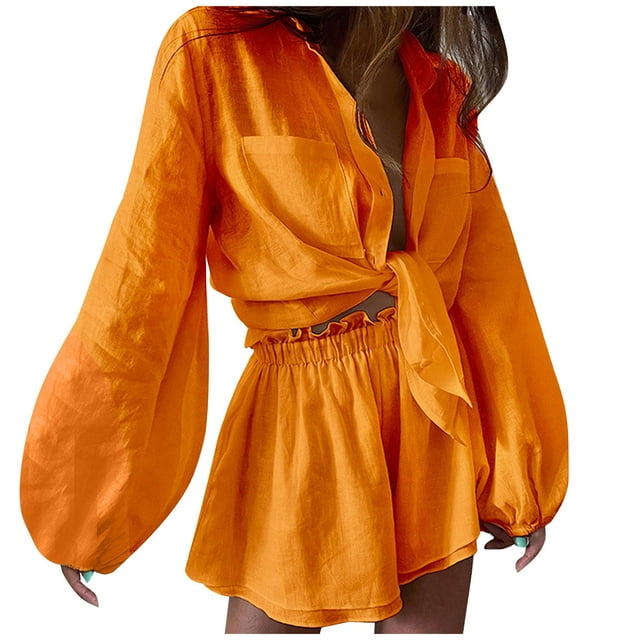 Birdeem Chemise Femme Été Nouvelle Décontractée Unie à Col en V en Coton et Lin