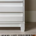 thumbnail image 2 of Modern Grooved Panel 6-Drawer Wood Bedroom Dresser in White, 2 of 12