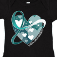 thumbnail image 4 of Inktastic Cervical Cancer Awareness Teal and White Ribbon Around Heart Boys or Girls Baby Bodysuit, 4 of 5