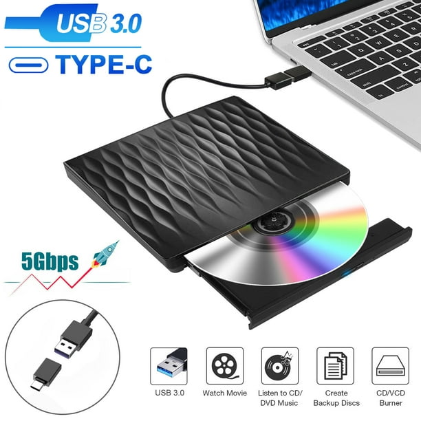 3.0 External DVD Doosl Slim Portable CD Burner Drive High Speed for Notebook, Desktoop - Walmart.com