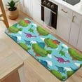thumbnail image 5 of Sky Blue Floating Island Dinosaurs Pattern Kitchen Rug Mat,Kitchen Runner Rugs Non Skid Washable,Decorative Kitchen Floor Mats for Kitchen,Sink,Laundry,17"x47.2", 5 of 7