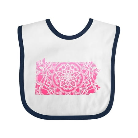 

Inktastic Pennsylvania Silhouette Mandala Gift Baby Boy or Baby Girl Bib