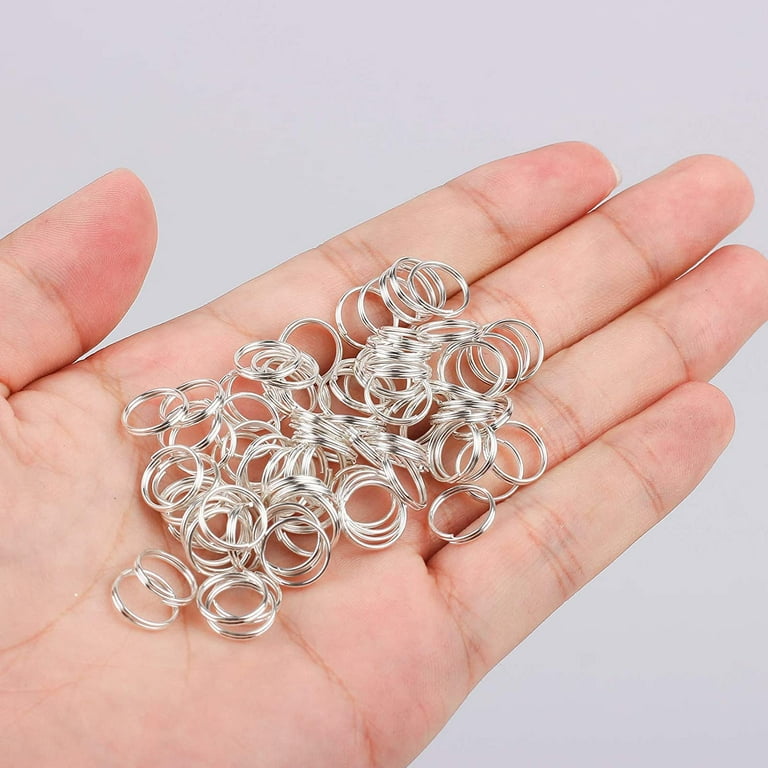 100 Pieces 10mm Silver Plated Split Rings Smooth Round Edge Key Chain Rings  Double Loops Jump Rings for Jewelry, Crafts Making, Wind Chimes and  Costuming Ornaments 