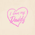 thumbnail image 4 of Inktastic I Love My Daddy in Pink Chalk Heart Boys or Girls Baby T-Shirt, 4 of 5
