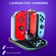 thumbnail image 4 of Base de Carga 4 en 1 para Nintendo Switch Joy-Con con Iluminación RGB Ajustable: Estación de Carga Rápida de 2 Horas para Controles de Interruptores, 4 of 6