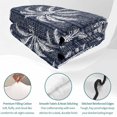 thumbnail image 4 of Quilts Twin Size Bedding Set, Navy Blue Palm Tree Lightweight Quilted Comforter, Summer Botanical Tropical Tree Soft Reversible Bedspread Coverlet with Pillow Covers for All Season, 68" x 86", 4 of 9