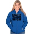 thumbnail image 4 of Greater Than Ever Before Motivational Zip Up Hoodie Men's Women's Brisco Brands X, 4 of 6