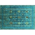thumbnail image 1 of Ahgly Company Indoor Rectangle Oriental Turquoise Blue Industrial Area Rugs, 8' x 12', 1 of 4