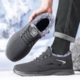 thumbnail image 4 of Domuza Fleece-lined Bowling Shoes for Men Orthopedic Shoes with Arch Support Slip On Wide Width Sneakers Non-Slip Sole Athletic Sneakers Gray 7 (EU-39), 4 of 6