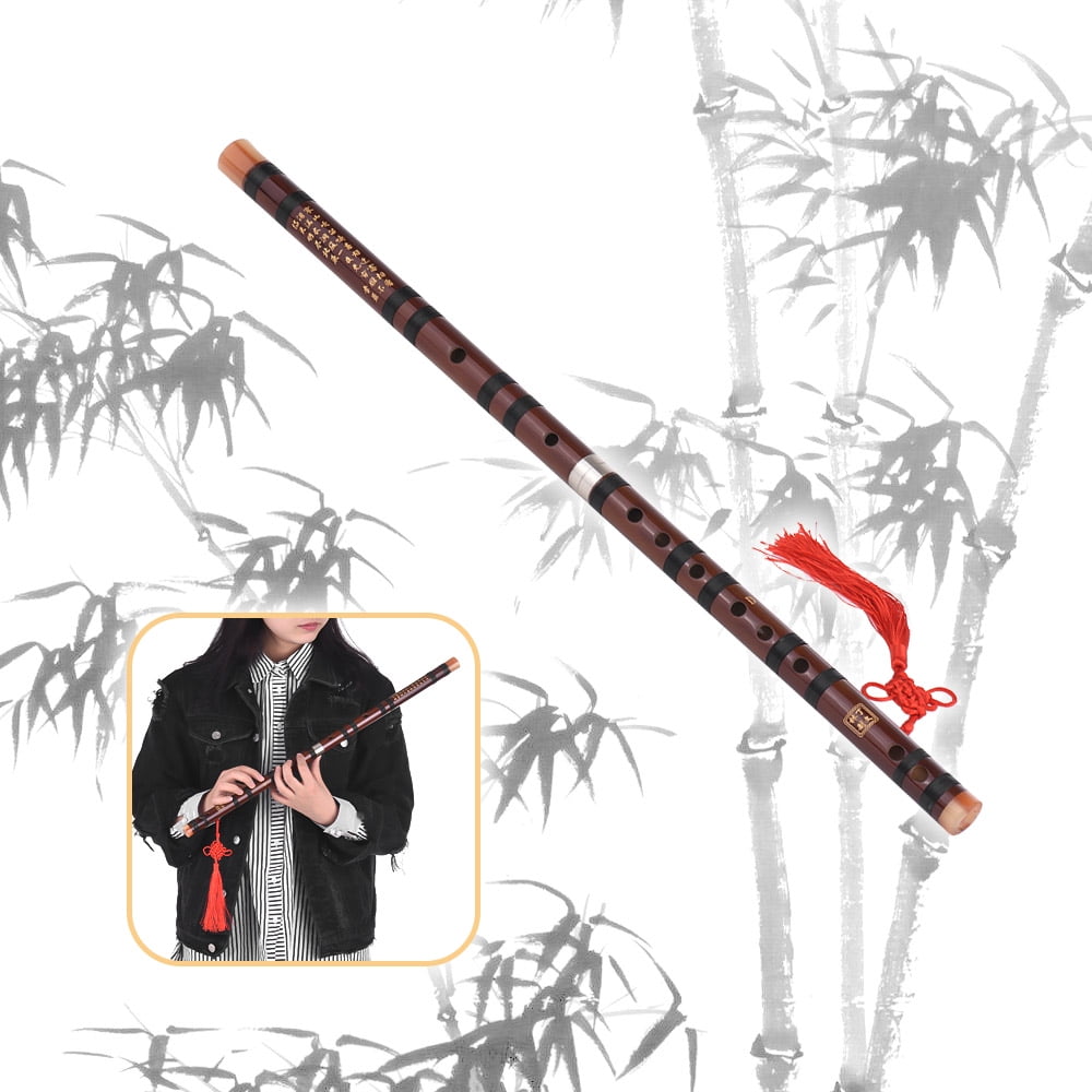 KEY C Vintage Style Dizi Bamboo Flute Chinese Instrument Traditional 