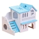 thumbnail image 1 of Casa de hámster de madera de dos pisos para mascotas, refugio para hámster, juguete para jugar, 1 of 7