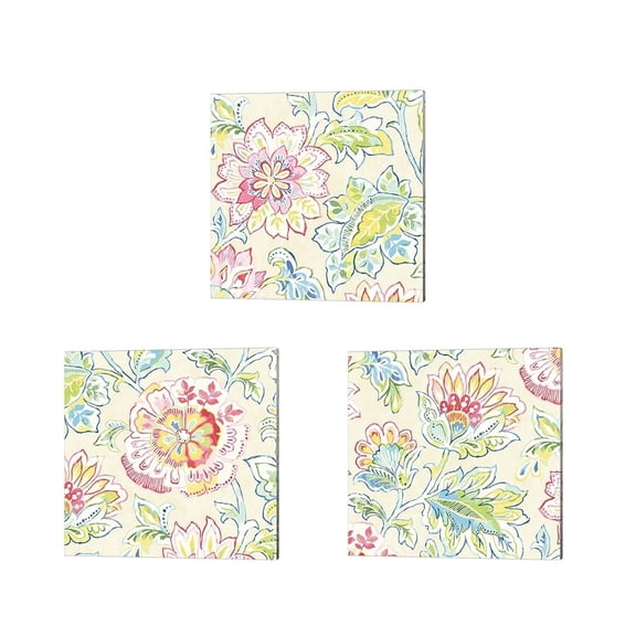 Metaverse Wild Apple Portfolio 'Ceylon Gardens' Canvas Art (Set of 3)