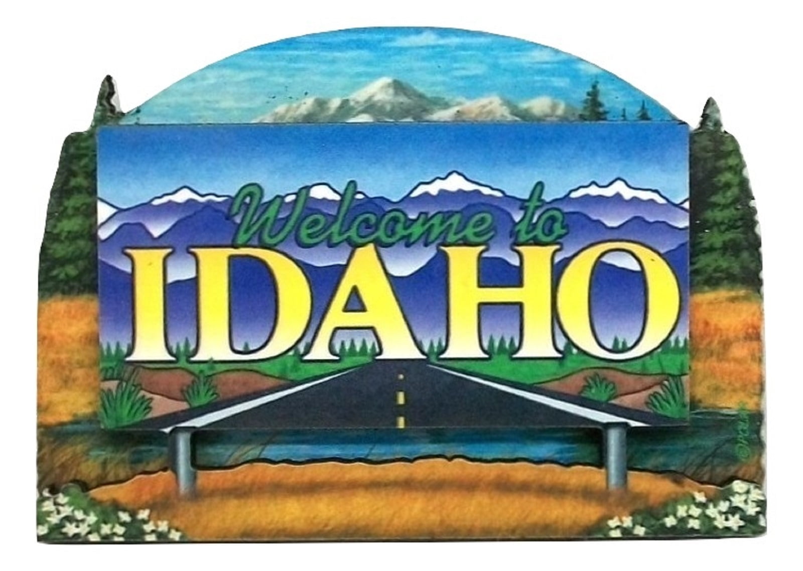 Idaho State Welcome Sign Artwood Fridge Magnet
