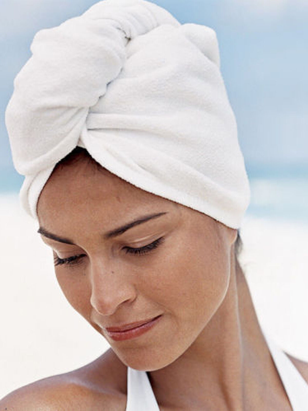 Bowknot Hair Drying Towel Cap Bamboo Fiber Makeup Bath Tool Quick Dry Turban Hat 