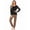 Black-leopard Print, variant on Ekouaer Maternity Pajama Set Nursing Pjs Women Breastfeeding Pregnancy Postpartum Clothes Long Sleeve Top & Pant with Pockets