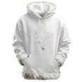 thumbnail image 4 of Fiaer Christmas Lined Hoodie Women Oversized Thermal Warm Long Sleeve Hooded Sweatshirts Thickened Comfort Loose Fit Pocket Tops White XS, 4 of 4