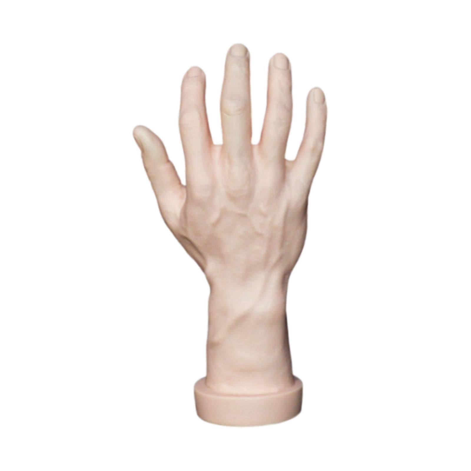 Serenable Hand Model Jokes Toy Lifelike,Photo Props,Fake Hand Mannequin Hand for Cosplay Decoration Jewelry Display Party Nail Training skin