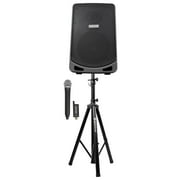 Samson Expedition XP106W 6" Portable Rechargeable Active PA DJ Speaker+Mic+Stand