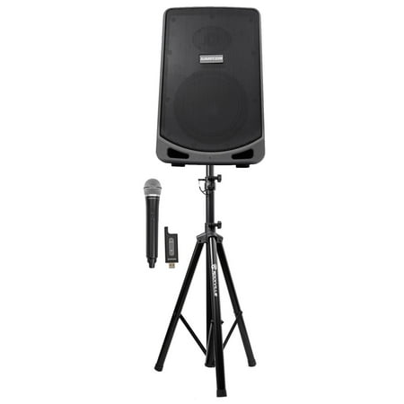 Samson Expedition XP106W 6" Portable Rechargeable Active PA DJ Speaker+Mic+Stand