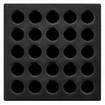 Matte Black Square Shower Drain Grate 3.75x3.75 inch - 304 Stainless Steel Plate Drain Cover - Bathroom Floor Drain Replacement - with Grate Puller