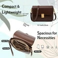thumbnail image 2 of HMSHA Genuine Leather Purse Shoulder Bag for Women,Womens Crossbody Clutch Handbag with Buckle Closure and Adjustable Strap, 2 of 8