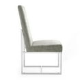 thumbnail image 3 of Manhattan Comfort Element 18.9" Velvet Dining Chair in Steel Gray, 3 of 5