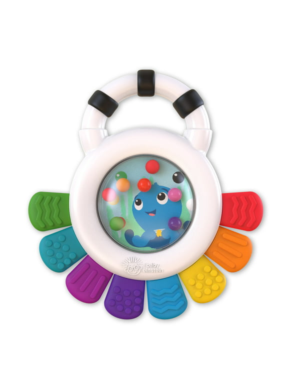 Baby Einstein Outstanding Opus the Octopus Chillable Baby Rattle & Teether Sensory Toy, Unisex, Multicolored