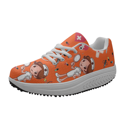 

Beautiful Hospital Doctor Nurse Shoes Outdoor Travel Casual Non-slip Personalized Design Sneakers Lace Up Convenient Footwear