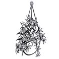 thumbnail image 1 of Silueta de hierro forjado con flores, arte de pared de metal para decoración de jardín, colgante floral en 3D, 1 of 1