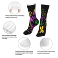thumbnail image 3 of Salouo Mardi Gras with Flamingo Pattern Fun Novelty Crew Socks,Casual Athletic Socks Neutral Socks, 3 of 7