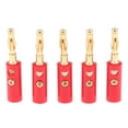 thumbnail image 3 of Miulika 2x 5pcs 4mm Adapter Banana Plug, Solder Type Copper Connector - Red, As, 3 of 8