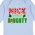 thumbnail image 4 of Inktastic Nice Until Proven Naughty with Holly and Gingerbread Man Boys or Girls Long Sleeve Baby Bodysuit, 4 of 5