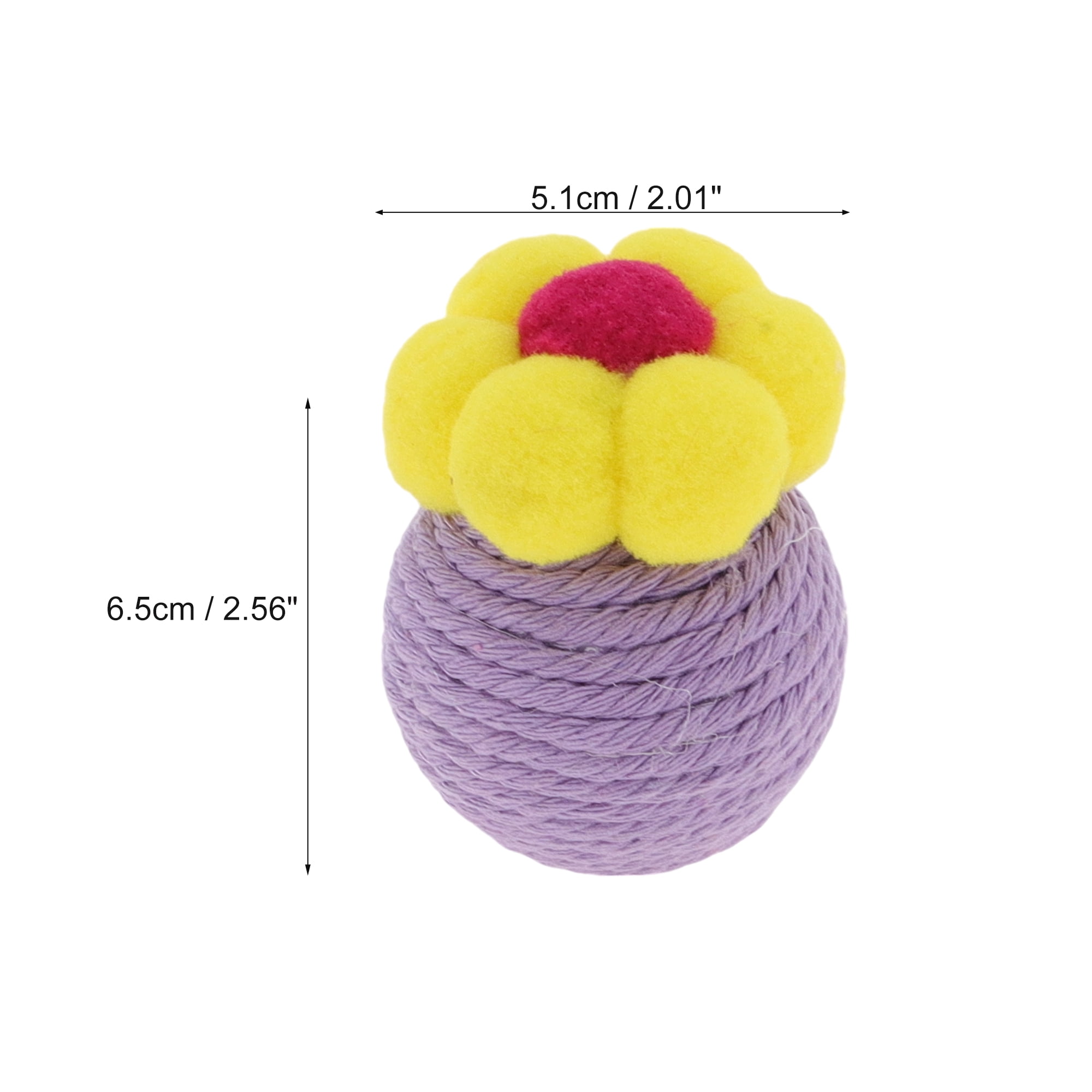 Unique Bargains Safe Teeth Cleaning Chew Balls Purple