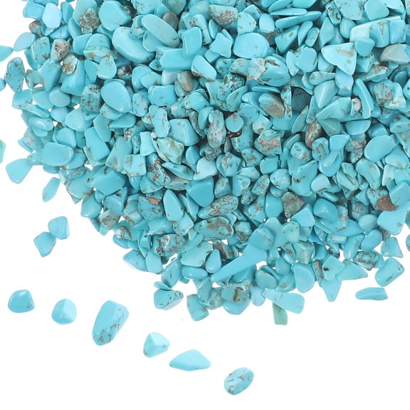 DESIGNICE 2026 New 2 Bags Irregular Turquoise Gravel for Fish Tank Jewelry Making Gravels Crafts Beads Rock Small Particles Bulk Stone
