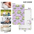 thumbnail image 2 of Frog Heart Pattern Bath Towel 100% Cotton Soft Thick High Absorbency Hand Face Towel Single Pack 16x28in, 2 of 7
