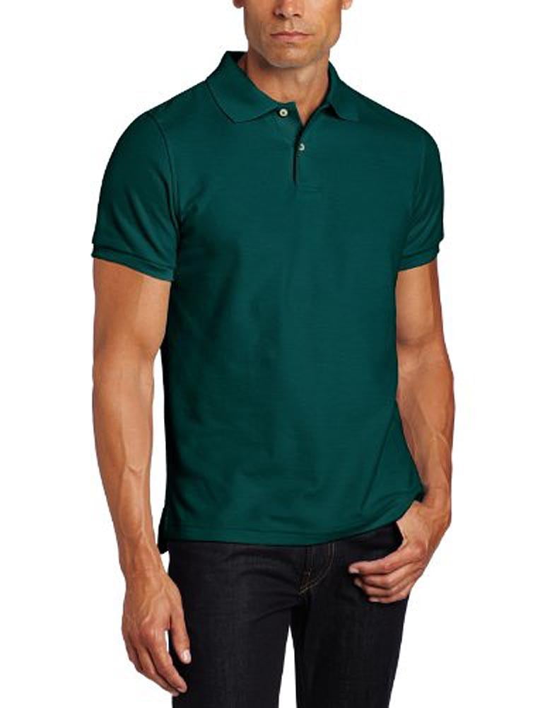 Lee Uniforms Mens Modern Fit Short Sleeve Polo Shirt Hunter Green ...