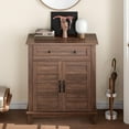 thumbnail image 1 of Sideboard Buffet Cabinet with Storage, 31.5" Wood Kitchen Storage Cabinet with Drawer and Doors, Farmhouse Coffee Bar Table for Kitchen, Dining Room,Living Room(Brown), 1 of 7