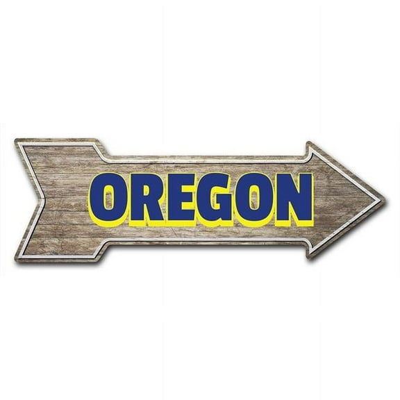 SignMission 8 x 24 in. Indoor & Outdoor Decor Direction Sticker Vinyl Wall Decals - Oregon - 24 in.