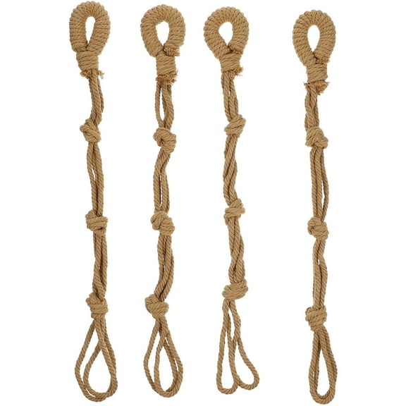 4pcs Cotton Rope Plant Hangers with Extender for Flower Pot and Plant Basket Hanging Holders