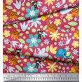 thumbnail image 3 of Soimoi Poly Georgette Fabric Floral,Bird & Animal Cartoon Fabric Prints by Yard 42 Inch Wide, 3 of 3