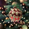 6PCS Christmas Ball Plastic 6cm Red Glitter Ball Christmas Tree