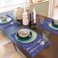 thumbnail image 6 of Placemats Set Of 4 / 6, Blue Glitter Lightning E Placemats For Dining Table Indoor/Outdoors Heat Resistant Washable Placemats 18" X 12", 6 of 8